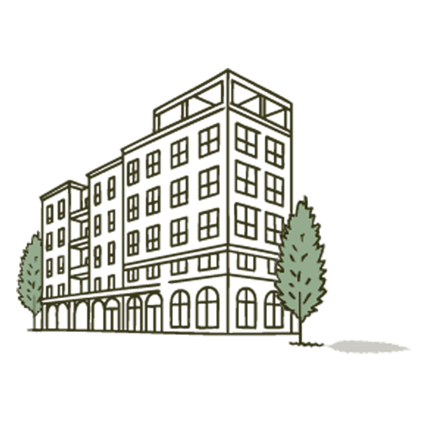 sketch of a building
